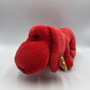 TY Beanie Buddy Red Rover Puppy Dog 1998 w/ Tags, Large 12"